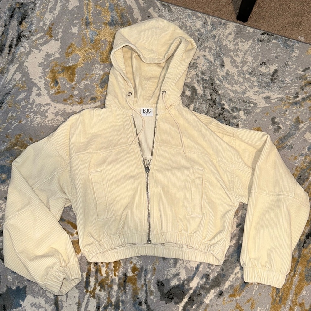 Women’s BDG Urban Outfitters Cream Cropped Jacket